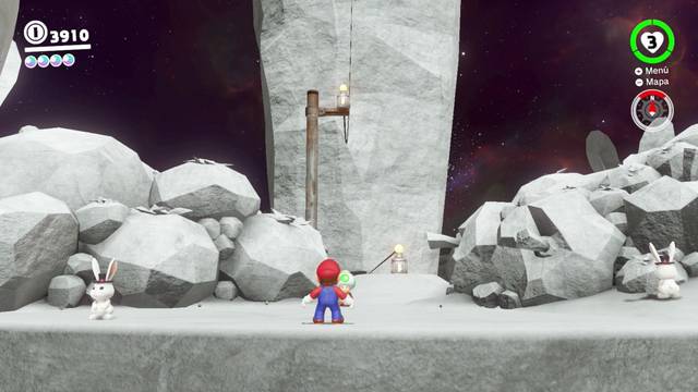 Super Mario Odyssey - Cara oculta de la luna - Energiluna 2 - Nuevo poste