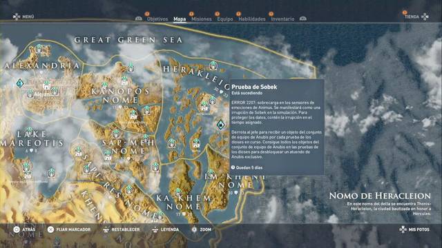 Pruebas de los Dioses: Sobek - Assassin\'s Creed Origins - Ubicacin