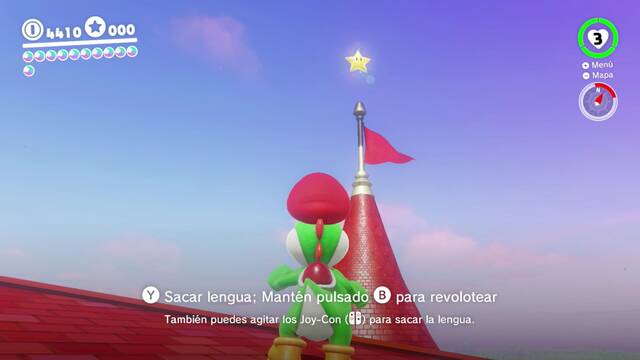 Super Mario Odyssey - Reino Champin - Energiluna 1 - Yoshi