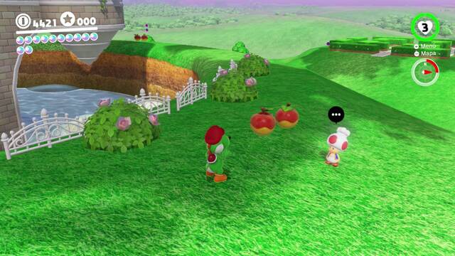 Super Mario Odyssey - Reino Champin - Energilunas 13, 14 y 15 - Fruta de Yoshi