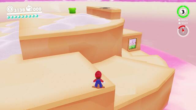 Super Mario Odyssey - Reino Champin - Energiluna 39 - Cuadro hacia el Reino Champin