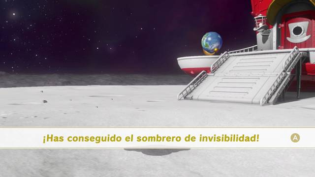 Super Mario Odyssey - Cara más oculta de la luna - Energiluna 1 - Sombrero de invisibilidad