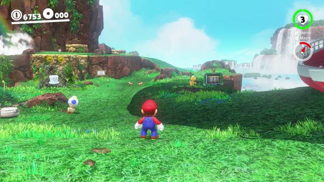 Super Mario Odyssey - Reino de las Cataratas - Energilunas 22 y 23 - Koopa