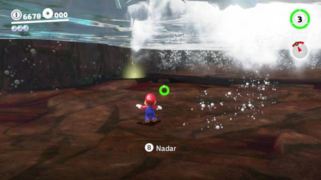 Super Mario Odyssey - Reino de las Cataratas - Energiluna 26 - Extraña luz