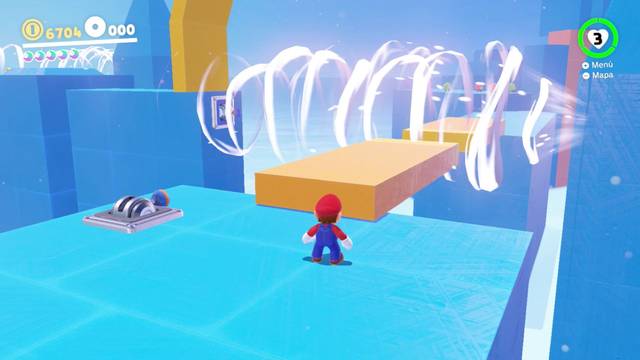 Super Mario Odyssey - Reino de las Cataratas - Energilunas 40 y 39 - Puente