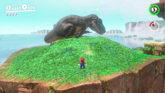 Super Mario Odyssey - Reino de las Cataratas - Energiluna 32 - Extraña luz