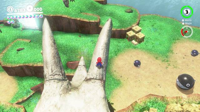 Super Mario Odyssey - Reino de las Cataratas - Energilunas 30 - Extraña luz en cuerno