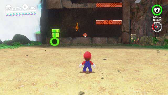 Super Mario Odyssey - Reino de las Cataratas - Energilunas 35 - Clave de sol