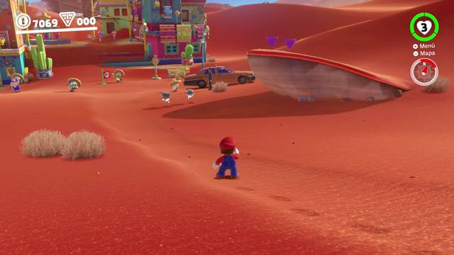 Super Mario Odyssey - Reino de las Arenas - Monedas moradas Zona del poblado - Monedas moradas 1 2