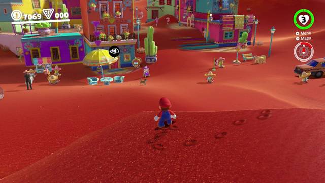 Super Mario Odyssey - Reino de las Arenas - Monedas moradas Zona del poblado - Monedas moradas 3 5