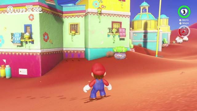 Super Mario Odyssey - Reino de las Arenas - Monedas moradas Zona del poblado - Monedas moradas 22 24