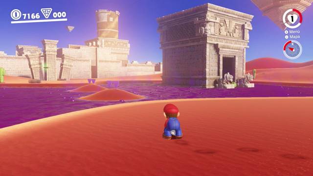 Super Mario Odyssey - Reino de las Arenas - Monedas moradas Lago venenoso - Monedas moradas 51 54