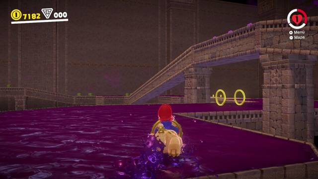 Super Mario Odyssey - Reino de las Arenas - Monedas moradas Lago venenoso - Monedas moradas 60 62