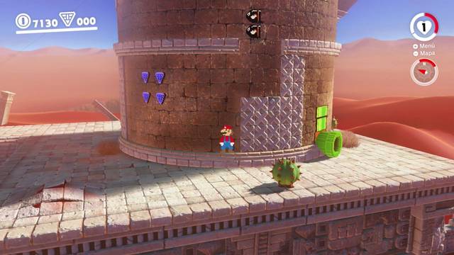 Super Mario Odyssey - Reino de las Arenas - Monedas moradas Ruinas centrales - Monedas moradas 43 46