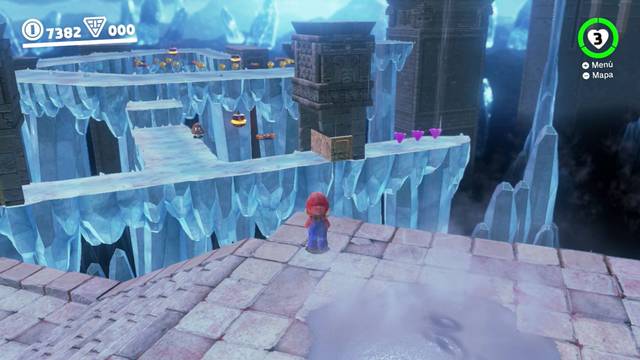 Super Mario Odyssey - Reino de las Arenas - Monedas moradas Cueva bajo la pirmide - Monedas moradas 88 90