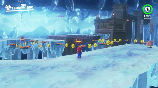 Super Mario Odyssey - Reino de las Arenas - Monedas moradas Cueva bajo la pirmide - Monedas moradas 91 94