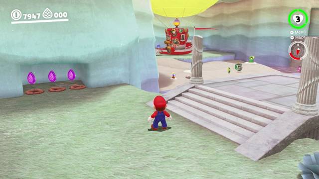 Super Mario Odyssey - Reino del Lago - Monedas moradas Zona inicial - Monedas moradas 4 6