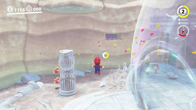 Super Mario Odyssey - Reino del Lago - Monedas moradas Lago principal - Monedas moradas 24 26