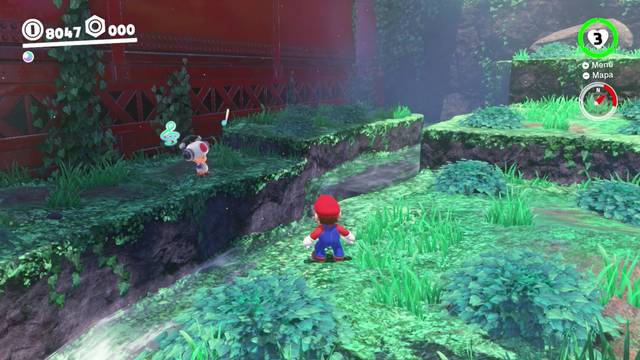 Super Mario Odyssey - Reino Arbolado - Energiluna 52 - Toad escuchando música