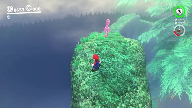 Super Mario Odyssey - Reino Arbolado - Energiluna 67 - Clave de sol
