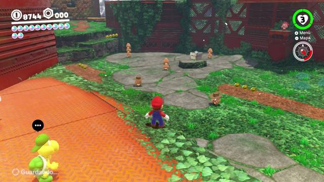 Super Mario Odyssey - Reino Arbolado - Energilunas 73 y 74 - Entrada a la prueba