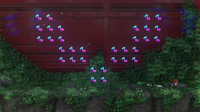 Super Mario Odyssey - Reino Arbolado - Energiluna 68 - Notas musicales