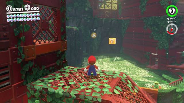 Super Mario Odyssey - Reino Arbolado - Energiluna 62 - Pájaro en ruta de hierro