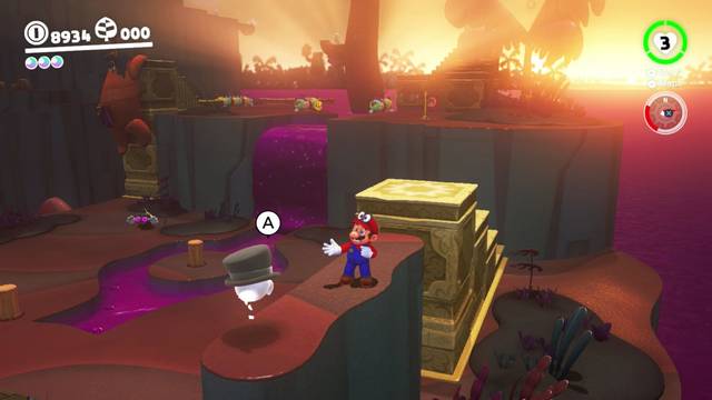 Super Mario Odyssey - Reino Perdido - Energiluna 23 - Habitante del Reino Sombrero