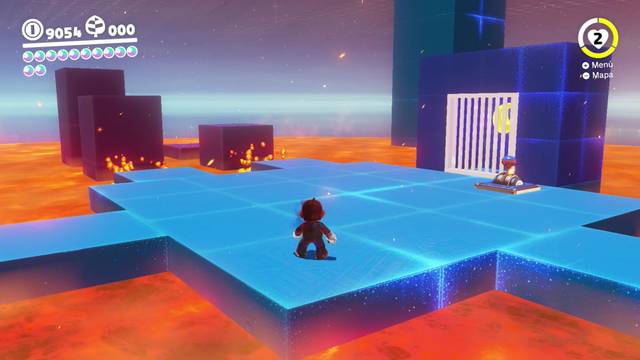 Super Mario Odyssey - Reino Perdido - Energilunas 34 y 35 - Bajar la columna