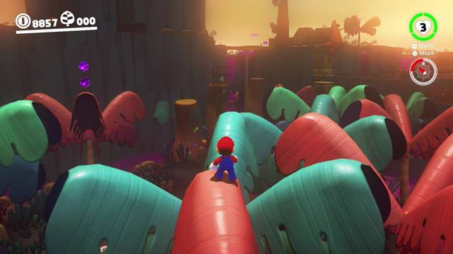 Super Mario Odyssey - Reino Perdido - Monedas moradas Zona inicial - Monedas moradas 4 5