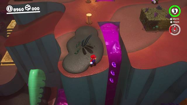 Super Mario Odyssey - Reino Perdido - Monedas moradas Zona del lago venenoso - Monedas moradas 20 22