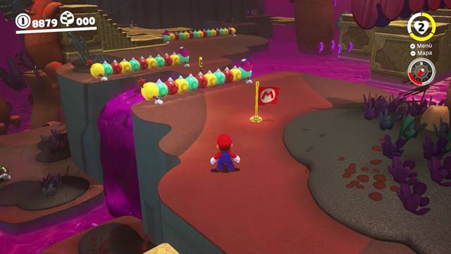 Super Mario Odyssey - Reino Perdido - Monedas moradas Zona del lago venenoso - Monedas moradas 23 26