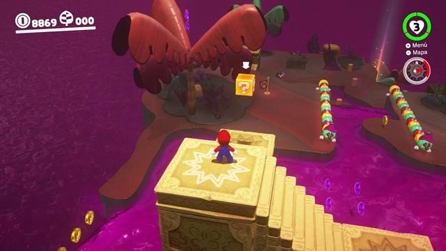Super Mario Odyssey - Reino Perdido - Monedas moradas Zona del lago venenoso - Monedas moradas 27 28