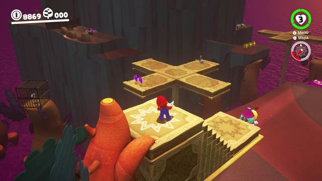 Super Mario Odyssey - Reino Perdido - Monedas moradas Camino de la montaña - Monedas moradas 34 35