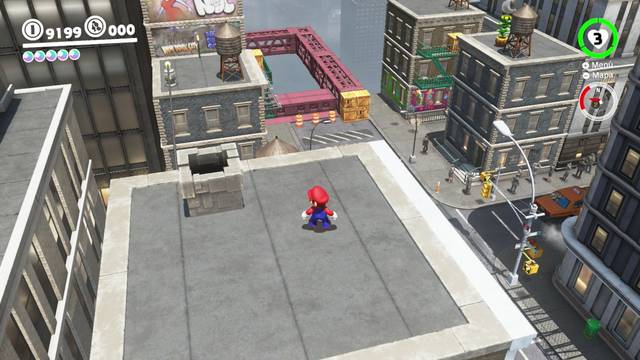 Super Mario Odyssey - Reino Urbano - Energilunas 81 y 80 - Entrada a la prueba