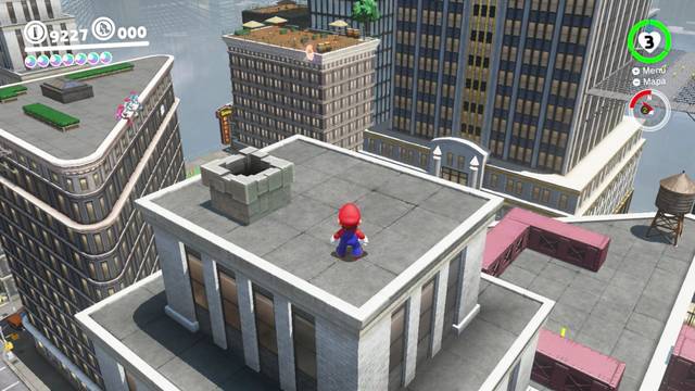 Super Mario Odyssey - Reino Urbano - Energilunas 79 y 78 - Entrada a la prueba