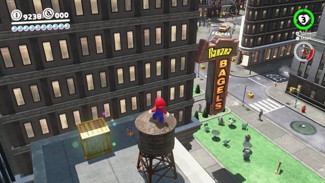 Super Mario Odyssey - Reino Urbano - Energiluna 69 - Caja de madera  sobre la cafetera