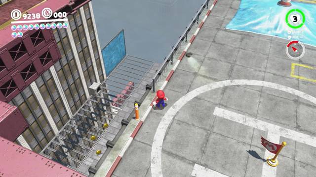Super Mario Odyssey - Reino Urbano - Energilunas 76 y 77 - Entrada a la prueba