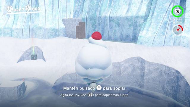 Super Mario Odyssey - Reino Cataratas - Energiluna 18 - Bloque movible