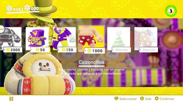 Super Mario Odyssey - Reino del Hielo - Energiluna 20 - Calzoncillos