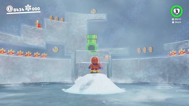Super Mario Odyssey - Reino del Hielo - Energilunas 28 y 29 - Prueba 2D