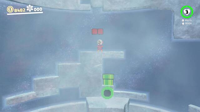Super Mario Odyssey - Reino del Hielo - Energilunas 28 y 29 - Bloques ocultos