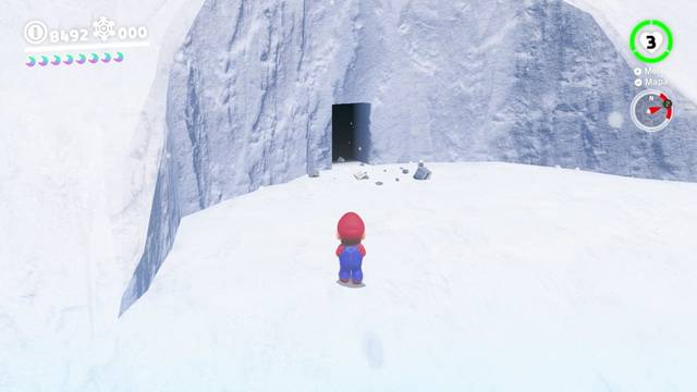 Super Mario Odyssey - Reino del Hielo - Energilunas 52 y 53 - Entrada a las carreras