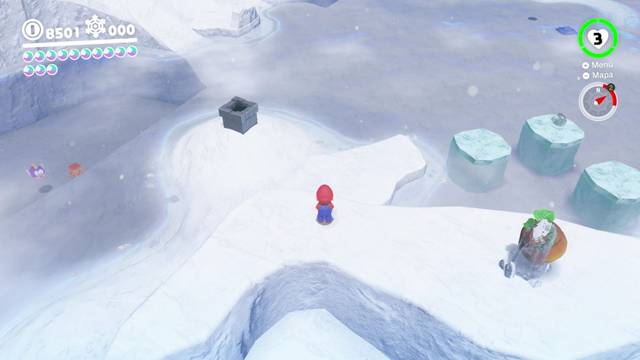 Super Mario Odyssey - Reino del Hielo - Energilunas 54 y 55 - Entrada a la prueba