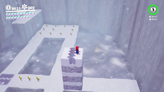 Super Mario Odyssey - Reino del Hielo - Energiluna 45 - Extraña luz
