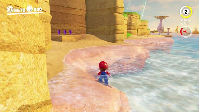 Super Mario Odyssey - Reino Ribereño - Monedas moradas - Costa sureste - Monedas moradas 13 15