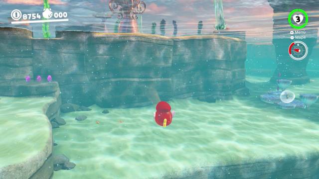 Super Mario Odyssey - Reino Ribereño - Monedas moradas - Zona este - Monedas moradas 25 30