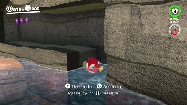 Super Mario Odyssey - Reino Ribereño - Monedas moradas - Zona este - Monedas moradas 31 33