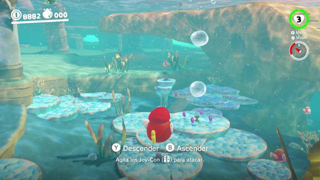 Super Mario Odyssey - Reino Ribereño - Monedas moradas - Zona norte y centro - Monedas moradas 52 55