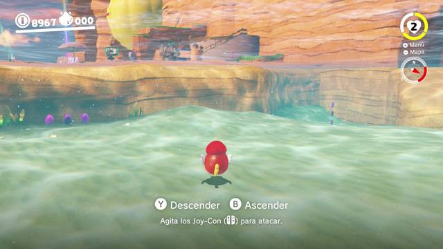 Super Mario Odyssey - Reino Ribereño - Monedas moradas - Costa sureste - Monedas moradas 80 85